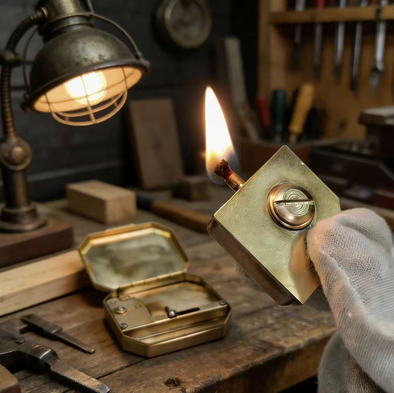 Vintage Collectible Lighters - Encendedor de Queroseno Vintage de Cobre