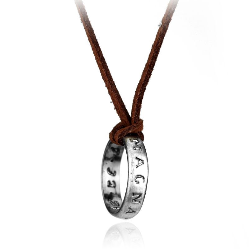 Vintage Items - Collar de cadena de cuero con