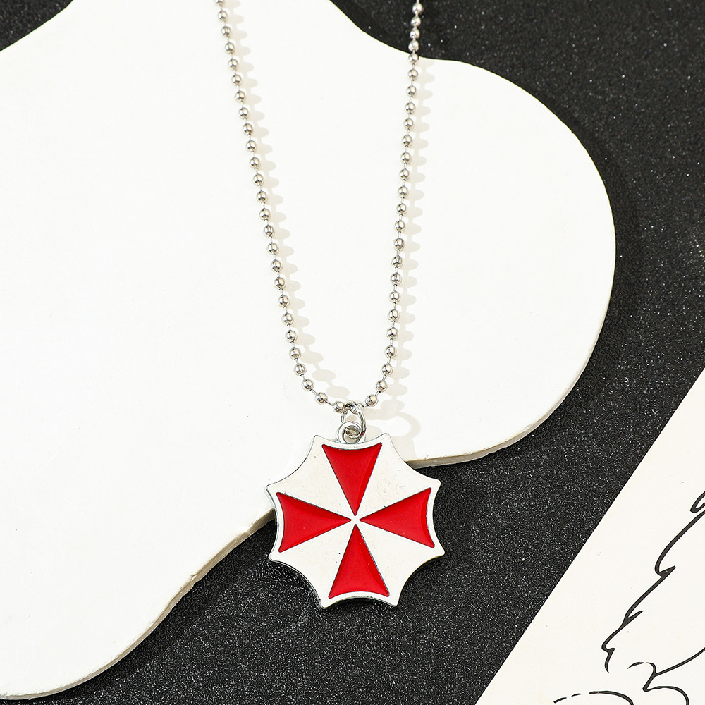 Vintage Items - Collar con Colgante de Paraguas Rojo