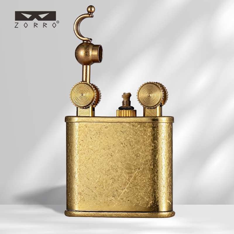 Vintage Collectible Lighters - Encendedor de Latón de Doble Rueda